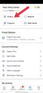 Download Flipkart invoice on phone step-3