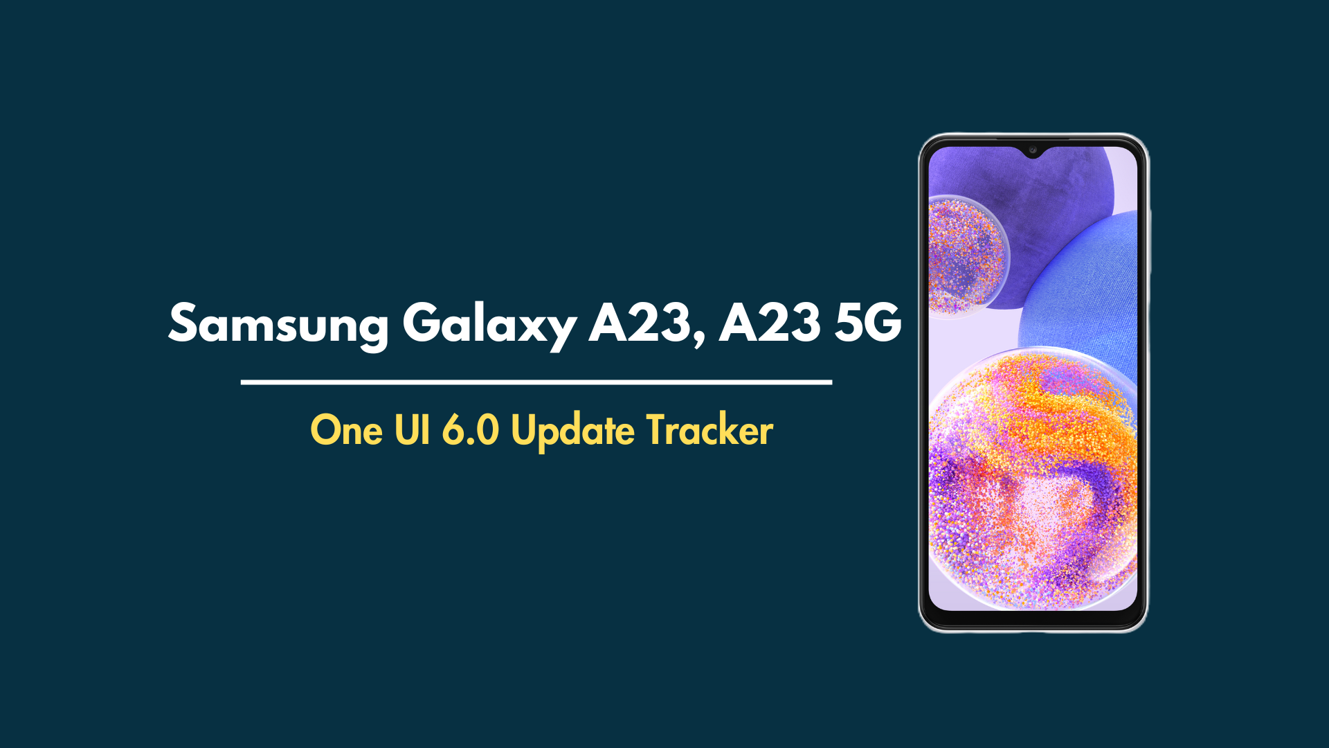 Galaxy A23, A23 5G Android 14 One UI 6.0 update