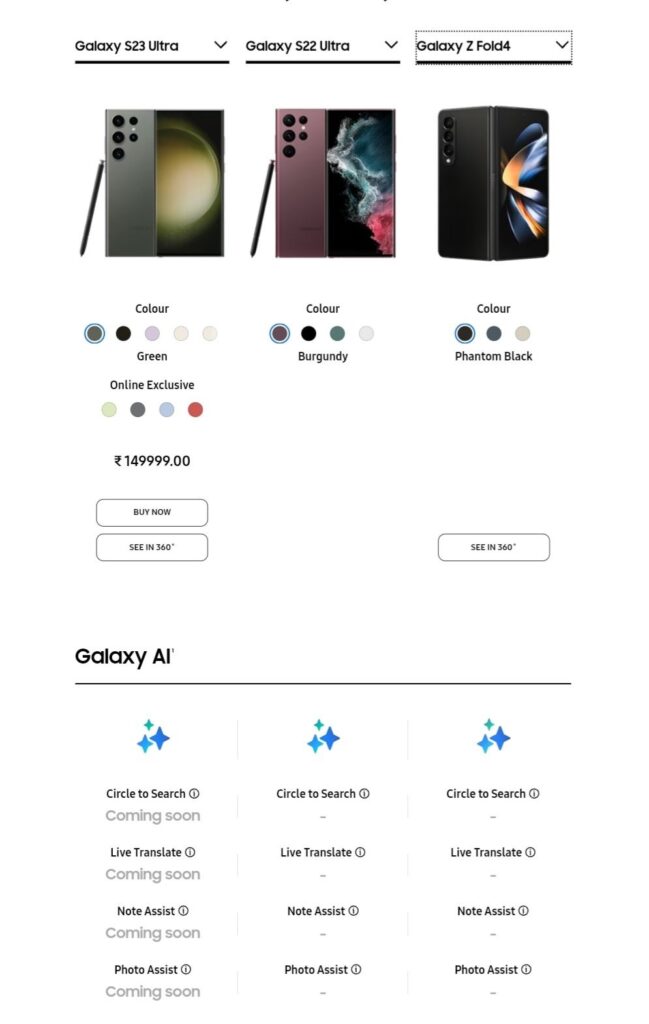 Galaxy S23 series AI features