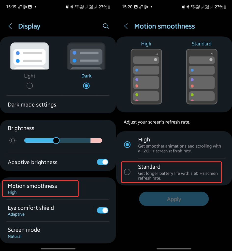 One UI 6 motion smoothness